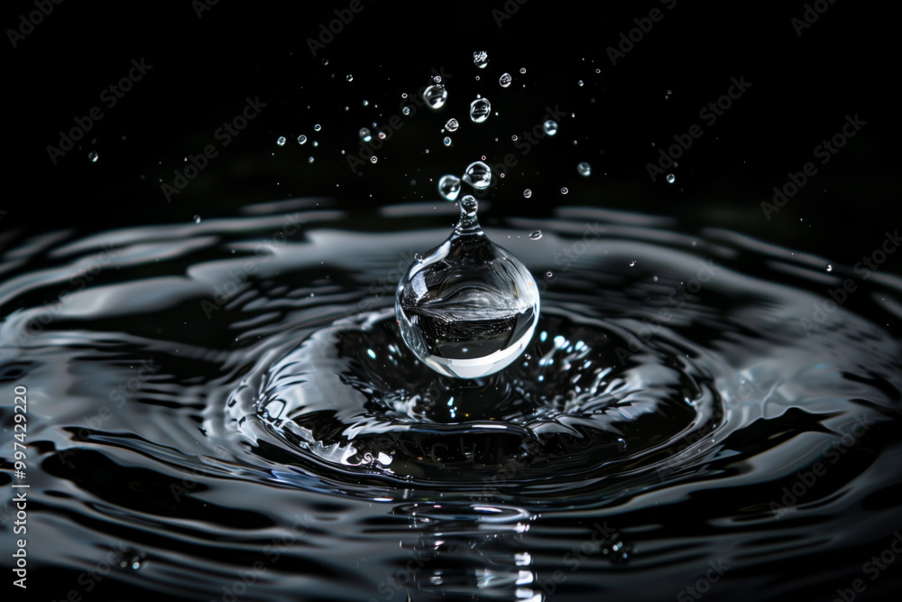 Splash of water. Single Water Drop. Splash of single water droplet. Water drop. Droplet. Splash of water. Single Water Drop. Splash of single water droplet. Water drop. Droplet.