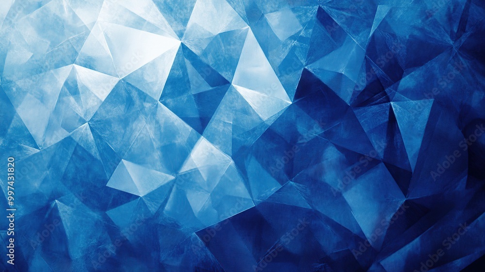 Obraz premium Abstract blue geometric pattern with sharp angles.