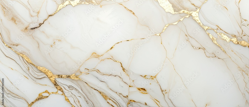 White Marble with Golden Veins White Marble with Golden Veins