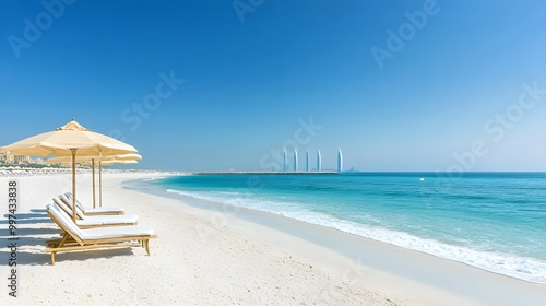 Serene View of Pristine Beach in Du