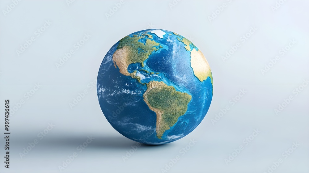 Fototapeta premium Highly Detailed Earth Globe Representation