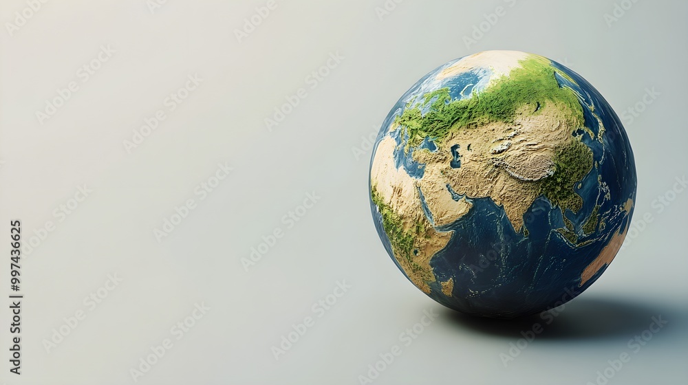 Realistic Earth Globe with Intricate Details Realistic Earth Globe with Intricate Details