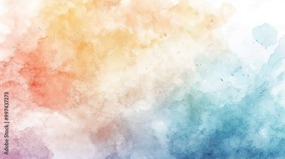 Fototapeta premium Abstract watercolor background in soft colors.