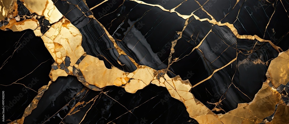 Black and Gold Marble Texture Black and Gold Marble Texture
