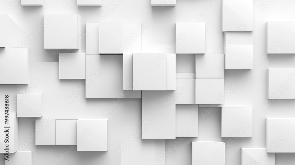 Abstract white cubes on a textured background. Abstract white cubes on a textured background.