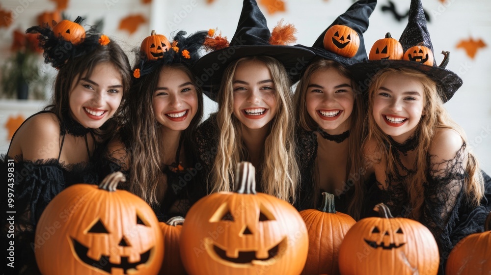 Halloween Themed Photoshoot with Pumpkins and Witches in the Forest Halloween Themed Photoshoot with Pumpkins and Witches in the Forest