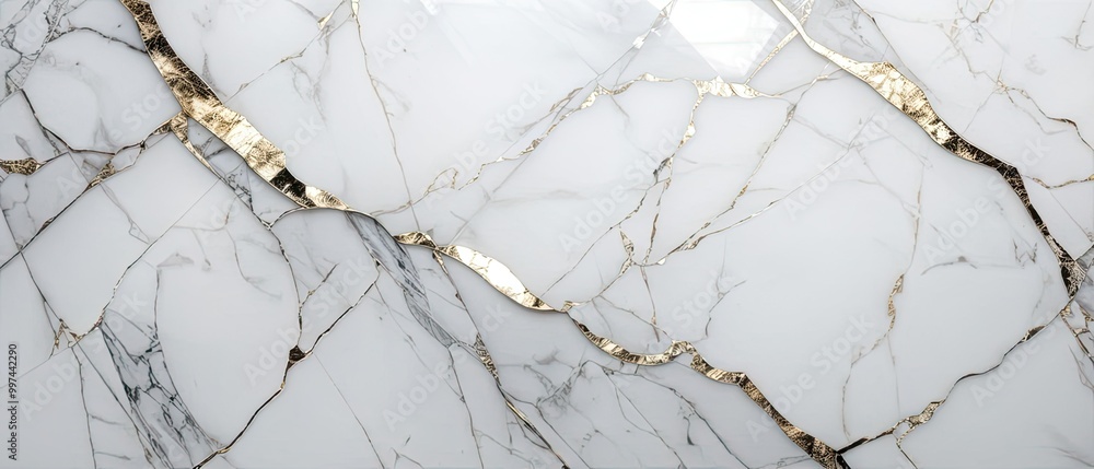 White Marble with Gold Veins White Marble with Gold Veins