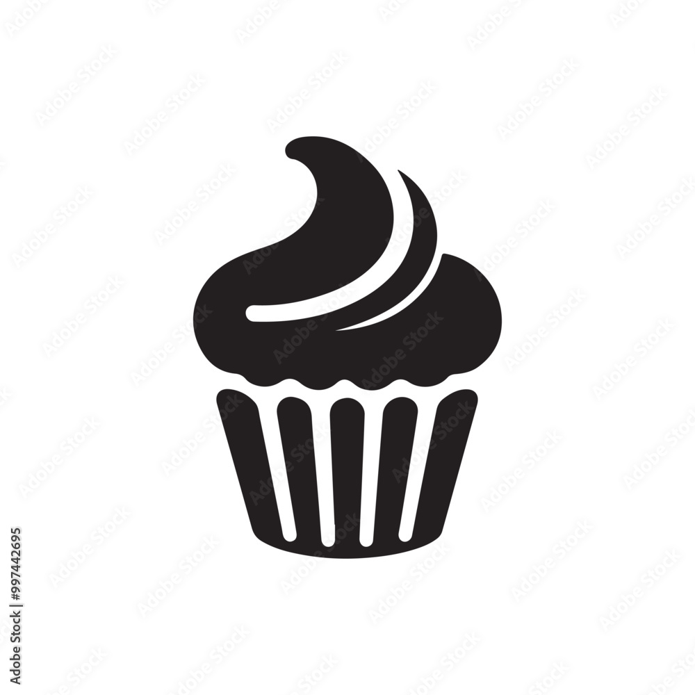Muffin Silhouette Logo – A Simple, Black Cupcake Icon with Modern Fluid Shapes, Rendered in a Minimalist Vector Style for Use in Bakery Branding or Pastry Shop Logos
Muffin Silhouette Logo – A Simple, Black Cupcake Icon with Modern Fluid Shapes, Rendered in a Minimalist Vector Style for Use in Bakery Branding or Pastry Shop Logos