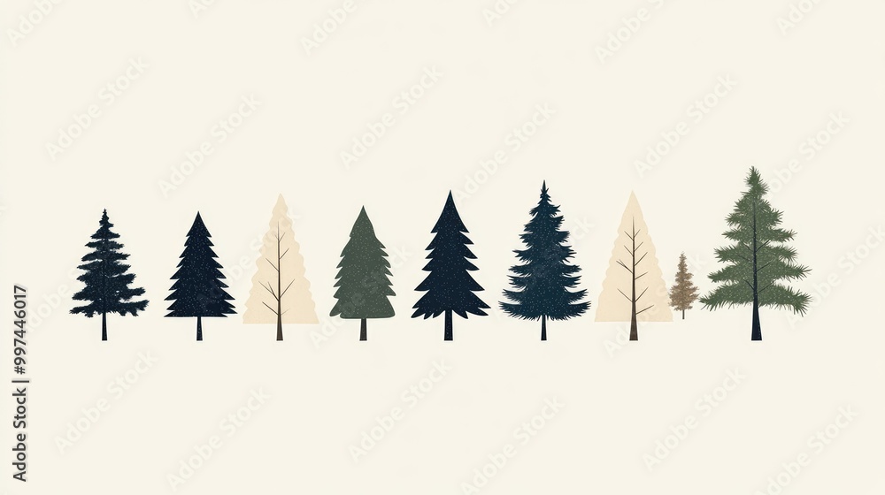 Simple and chic Christmas card design with minimal Christmas trees, capturing the essence of the season with a touch of understated elegance Simple and chic Christmas card design with minimal Christmas trees, capturing the essence of the season with a touch of understated elegance