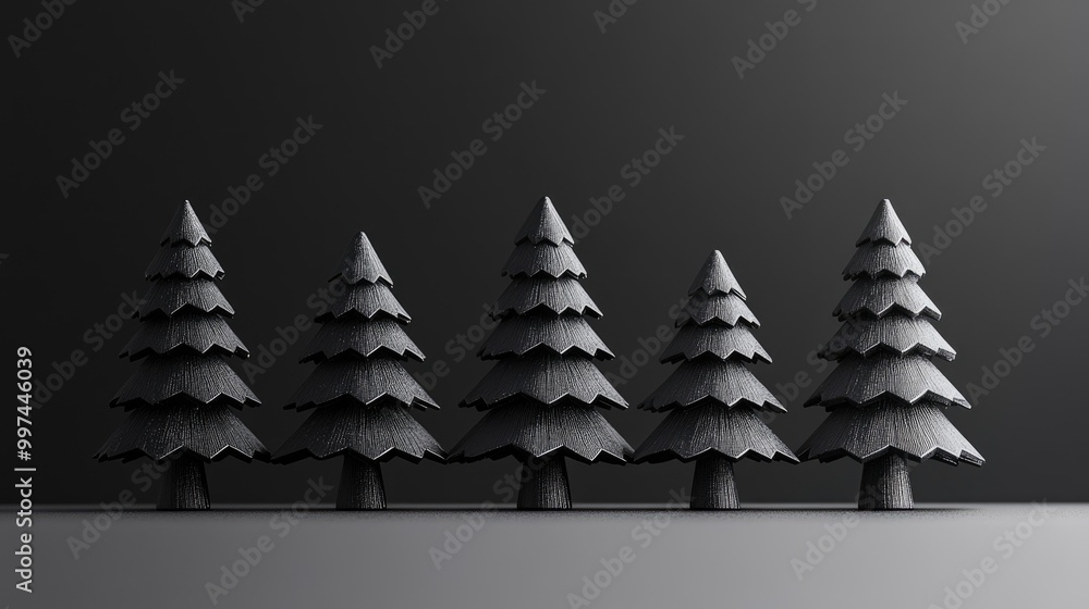 custom made wallpaper toronto digitalSleek and minimal design showcasing Christmas trees, offering a modern touch to holiday greetings with subtle seasonal cheer