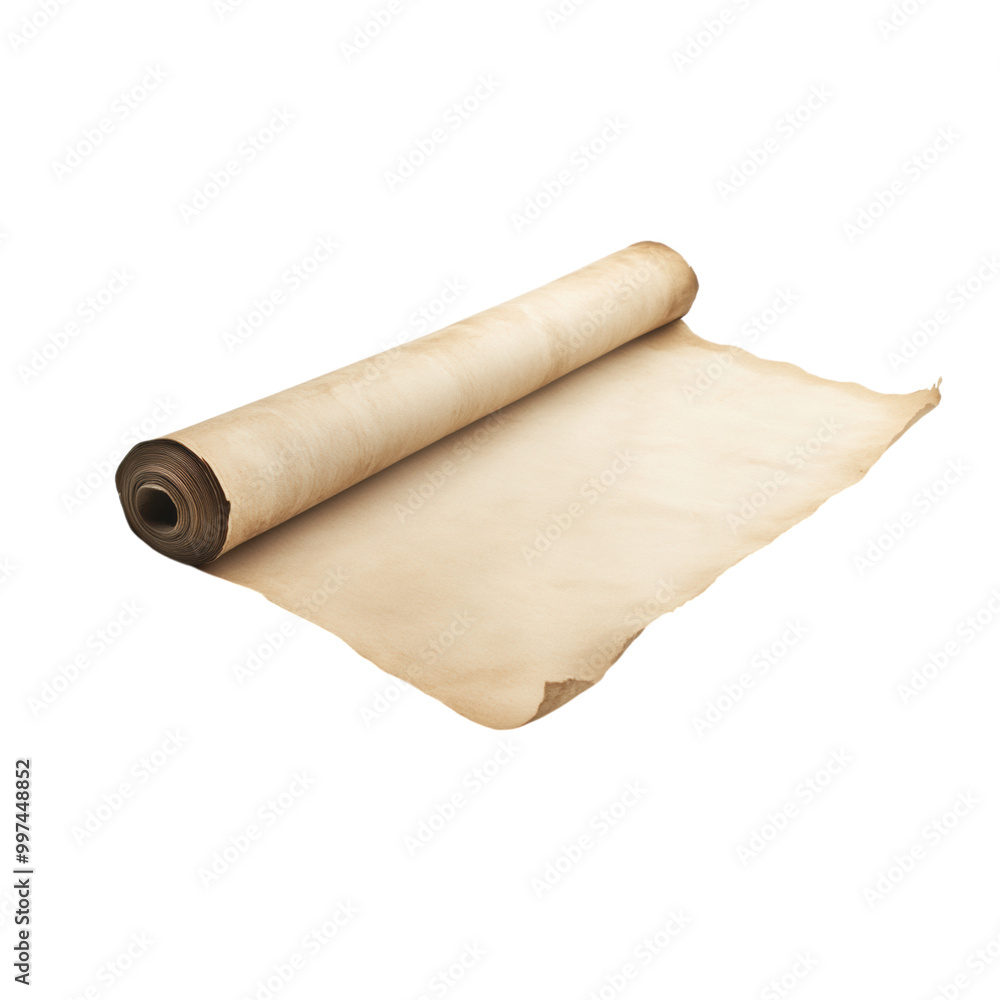Blank paper scroll mock-up with rolling ends. png, transparent background. Blank paper scroll mock-up with rolling ends. png, transparent background.