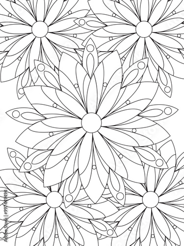 Wallpaper Mural All these designs are hand-drawn and unique 
Flower Beautiful black and white illustration for adult coloring book,
This is a printable Beautiful Zentangle Coloring page for KDP Interior, POD products Torontodigital.ca