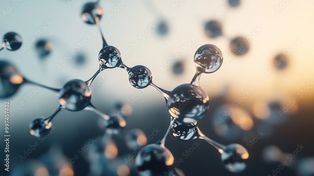 Abstract representation of molecular structures. Abstract representation of molecular structures.