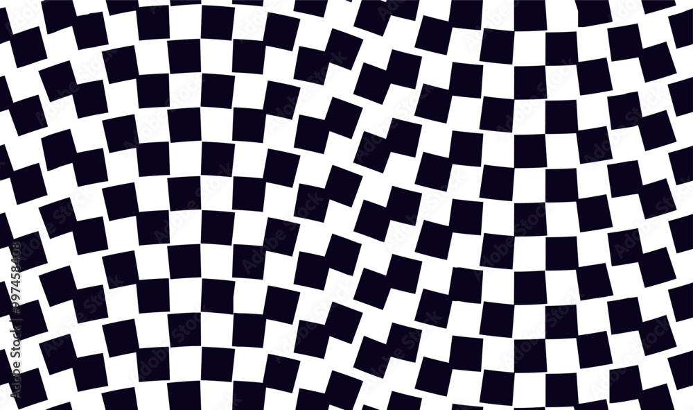Fototapeta premium Psychedelic checkerboard pattern