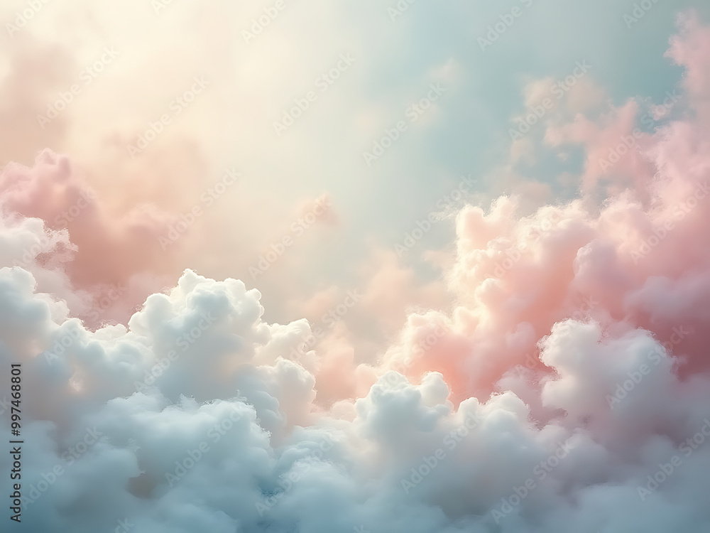Ethereal Rococo-Inspired Abstract with Soft Pastel Tones and Cloudy Textures Ethereal Rococo-Inspired Abstract with Soft Pastel Tones and Cloudy Textures
