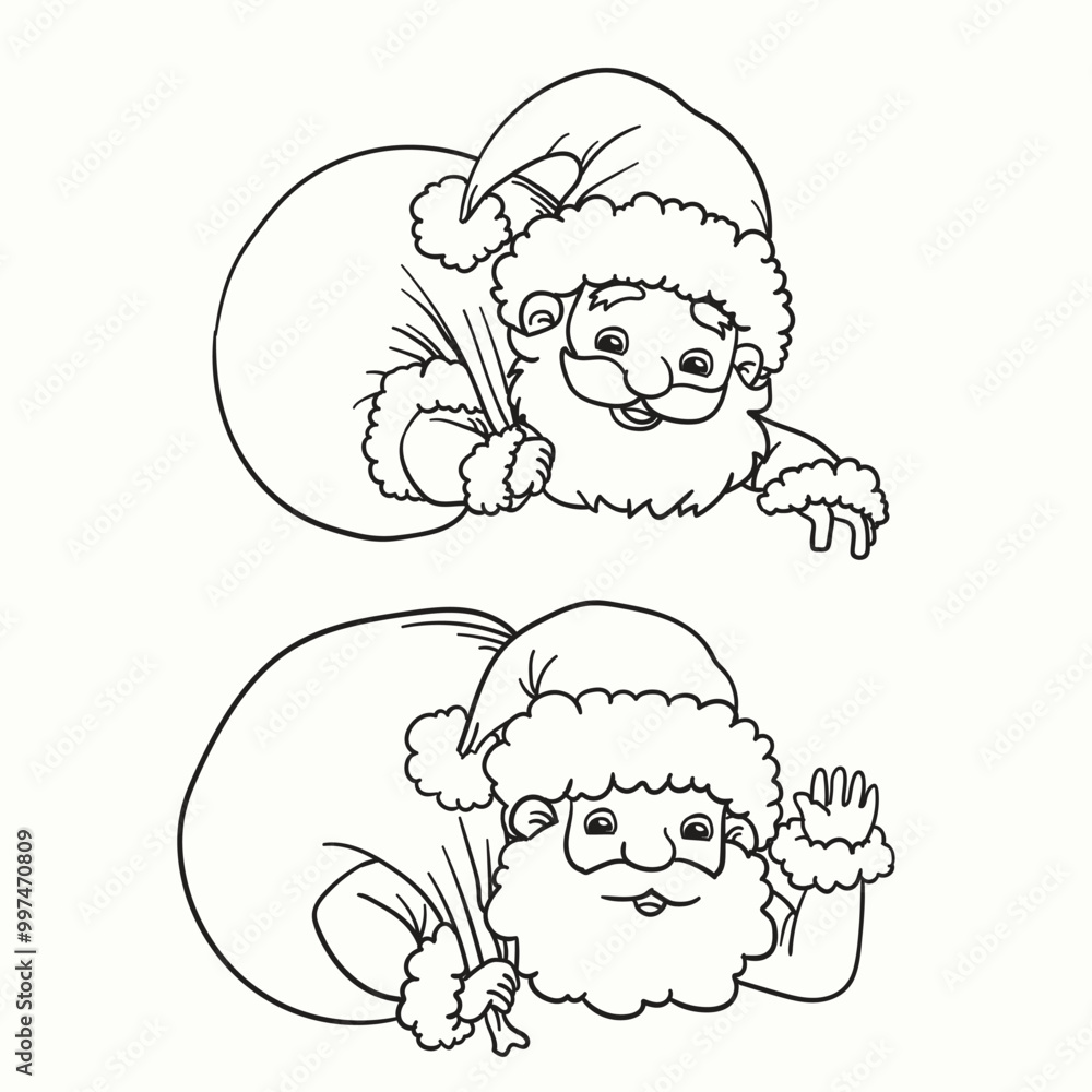santa claus and santa claus vector illustration for coloring book
santa claus and santa claus vector illustration for coloring book