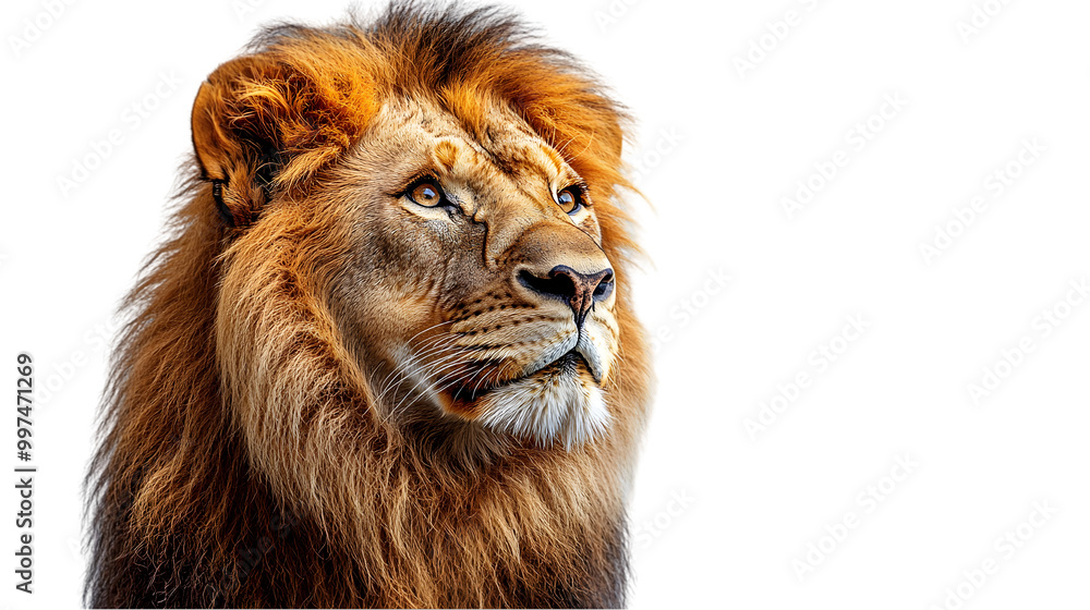 Majestic Lion with Flowing Mane Majestic Lion with Flowing Mane