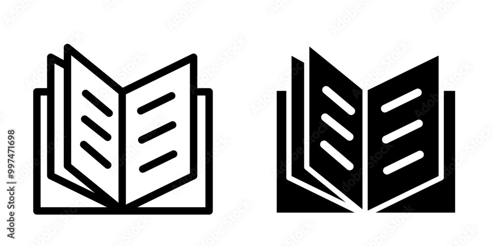 Illustration Vector graphic of book icon template Illustration Vector graphic of book icon template