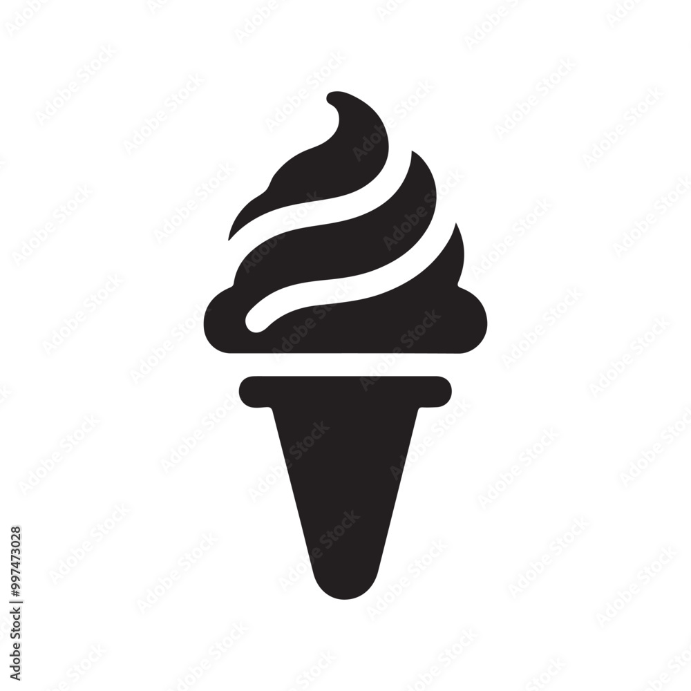 Sleek Fluid Ice Cream Cone Icon Silhouette in Black - Versatile and Clean Vector Illustration for Use in Food Branding, Dessert Logos, and Culinary-Themed Graphic Design Projects in Modern Style.
Sleek Fluid Ice Cream Cone Icon Silhouette in Black - Versatile and Clean Vector Illustration for Use in Food Branding, Dessert Logos, and Culinary-Themed Graphic Design Projects in Modern Style.