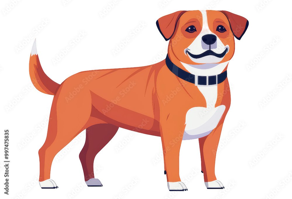 cheerful orange dog stands confidently, showcasing its friendly demeanor and playful spirit. This animated character exudes warmth and joy, making it delightful companion. cheerful orange dog stands confidently, showcasing its friendly demeanor and playful spirit. This animated character exudes warmth and joy, making it delightful companion.