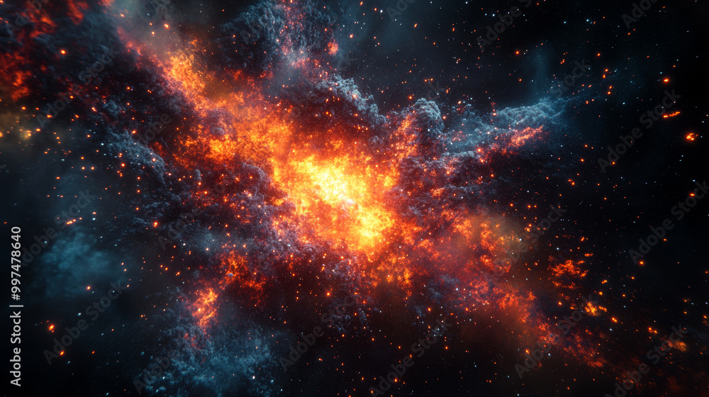 A dark, black background with a bright, explosive shockwave. A dark, black background with a bright, explosive shockwave.