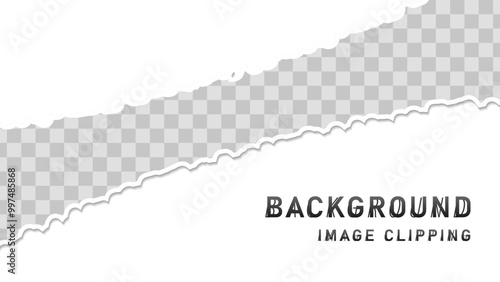 Torn Paper Edge with Transparent Background Vector