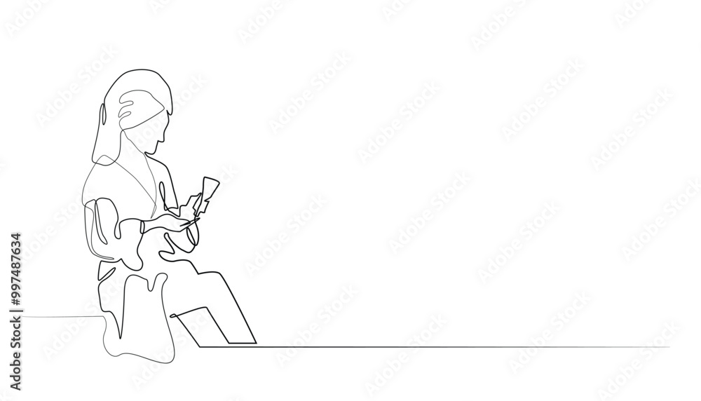 continuous line of young woman holding beauty products.one line drawing of woman after bathing in towel clothes.women's skin care,beauty care continuous line of young woman holding beauty products.one line drawing of woman after bathing in towel clothes.women's skin care,beauty care