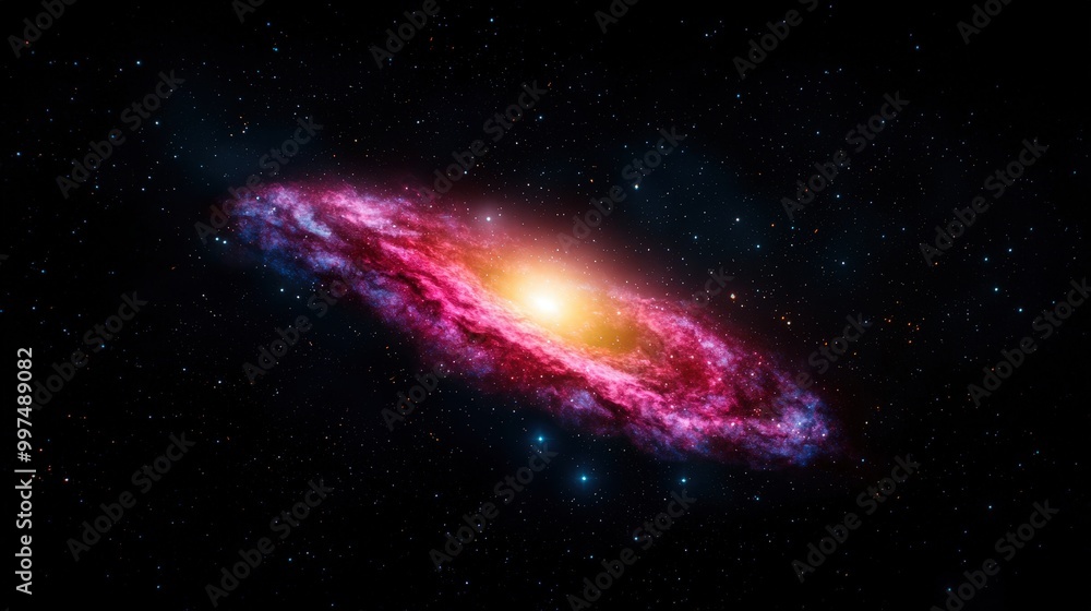 Fototapeta premium Vibrant Galaxy Nebula with Stars in Space Cosmic Background