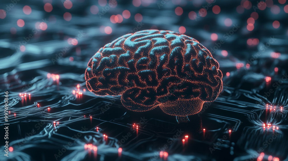 A 3D image of a brain represents the complex network of neurons that power artificial intelligence. A 3D image of a brain represents the complex network of neurons that power artificial intelligence.