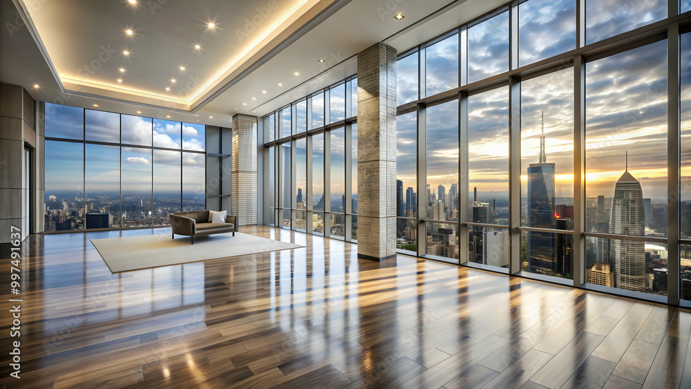 Luxurious apartment on the top floor of a modern skyscraper , luxury, high-rise, penthouse, modern Luxurious apartment on the top floor of a modern skyscraper , luxury, high-rise, penthouse, modern