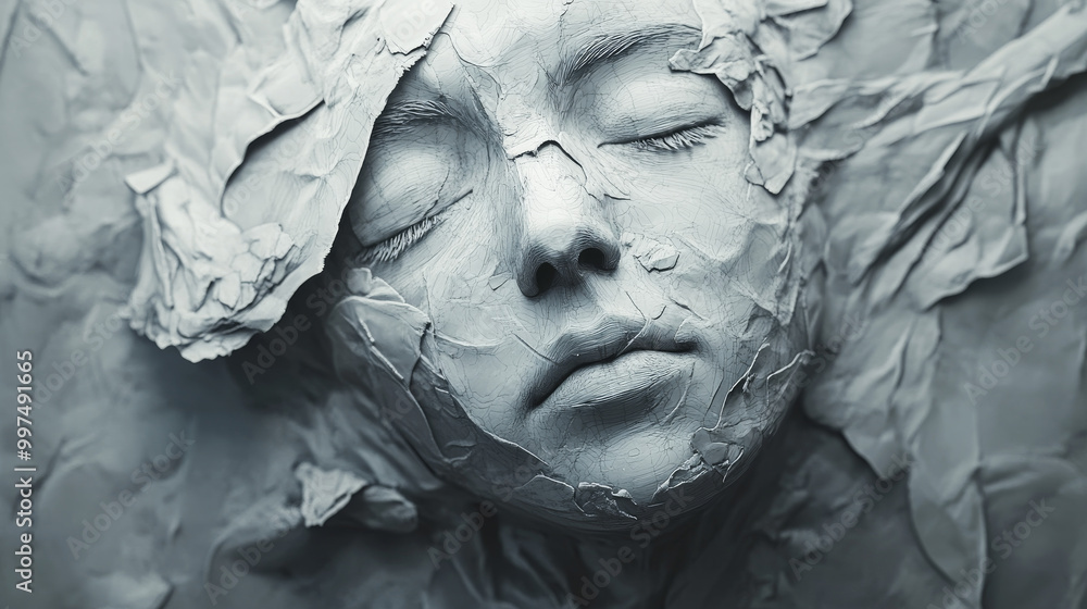 A 3D artwork showing the confusing and complex feelings of depression, sadness, grief, and post-traumatic stress disorder. A 3D artwork showing the confusing and complex feelings of depression, sadness, grief, and post-traumatic stress disorder.