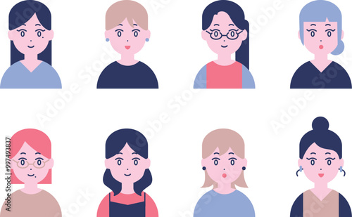 女性 アイコン イラスト素材
