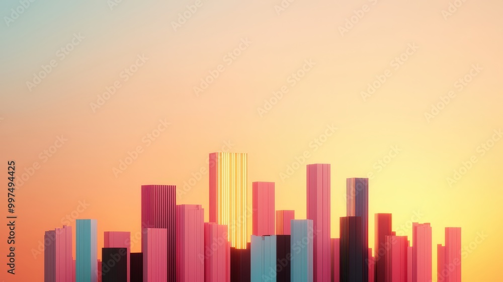 Futuristic City Skyline at Dusk with Glowing Neon Lights and Sleek Architecture Futuristic City Skyline at Dusk with Glowing Neon Lights and Sleek Architecture