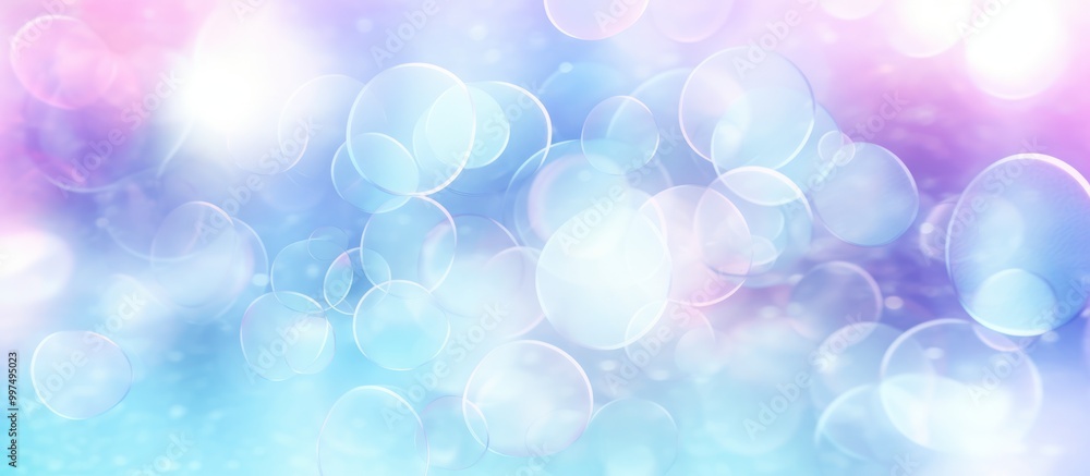 Abstract Blue and Pink Blurred Background with Circles Abstract Blue and Pink Blurred Background with Circles