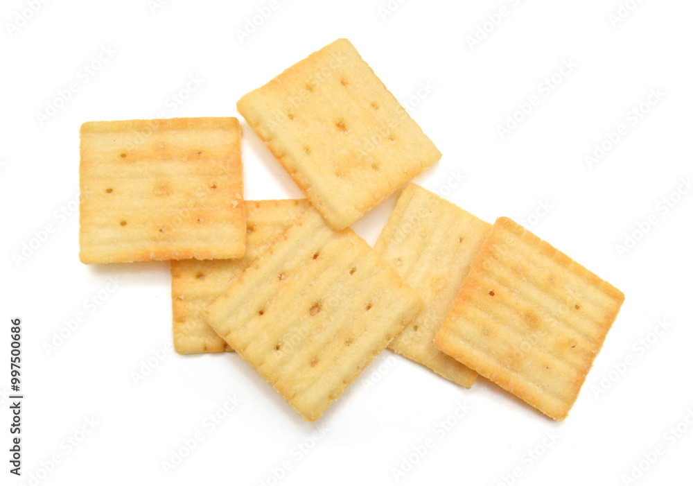 Cracker isolated on white background Cracker isolated on white background