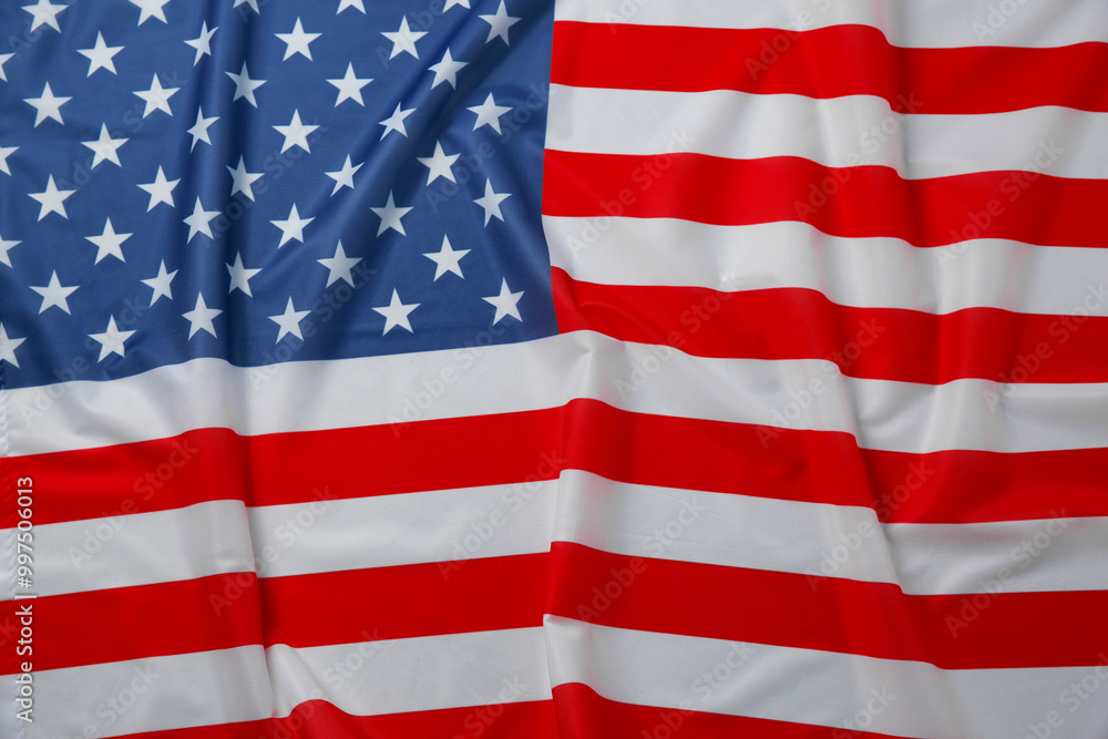 Obraz premium Flag of USA as background, top view