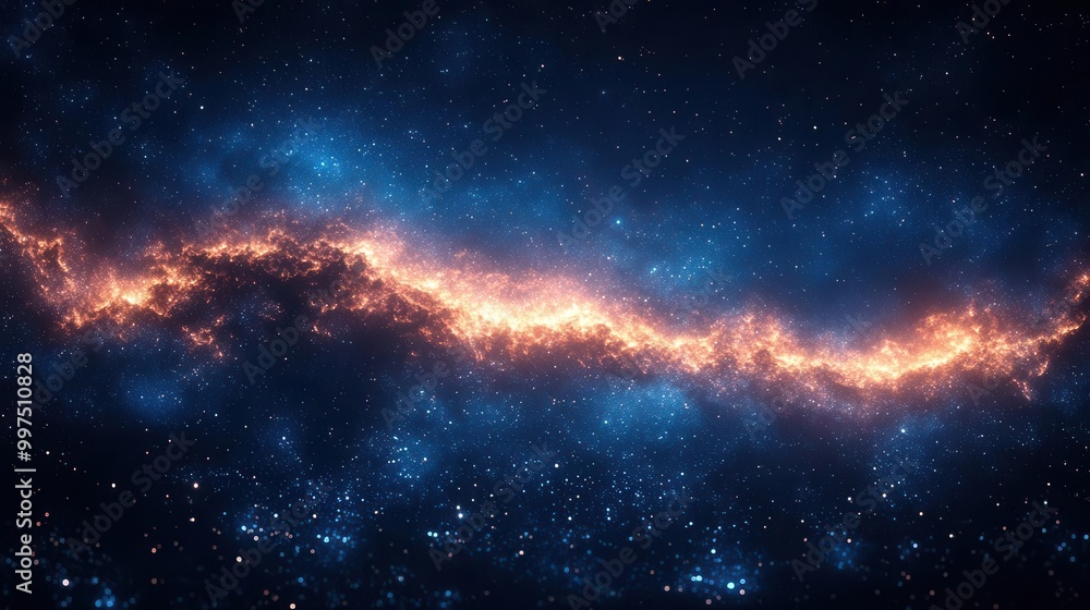 Obraz premium stars twinkle in the vast night sky a breathtaking display of cosmic wonder and tranquility inviting contemplation and dreaminess