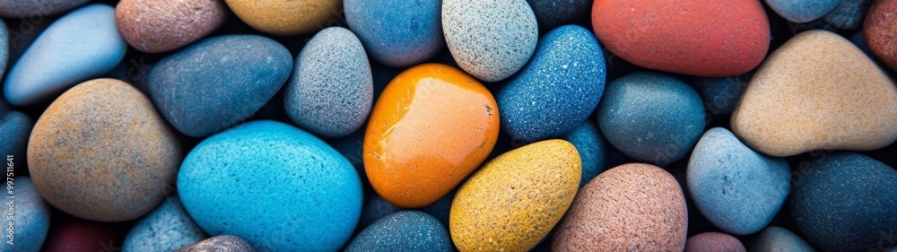 Vibrant Mosaic of Pebbles, a stunning array of colorful stones scattered across a sunlit surface, showcasing the beauty of nature's palette and intricate patterns. Vibrant Mosaic of Pebbles, a stunning array of colorful stones scattered across a sunlit surface, showcasing the beauty of nature's palette and intricate patterns.