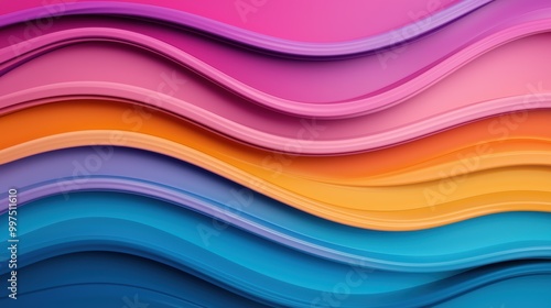 Colorful abstract waves on a vibrant background, perfect for modern designs.