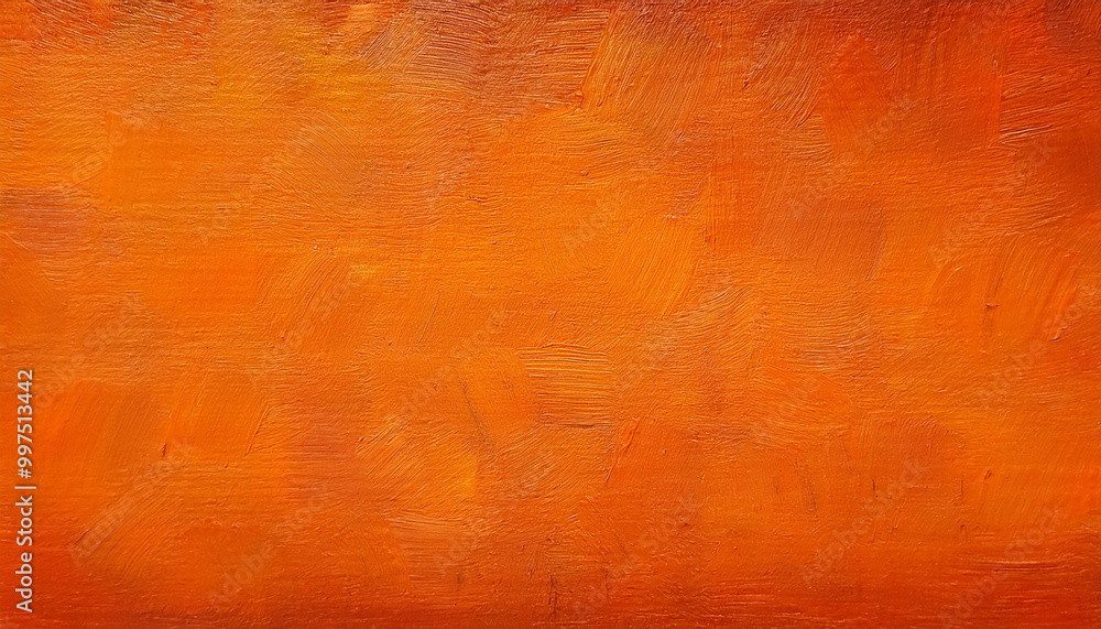Naklejka premium Ancient orange oil paint texture on old art canvas. Abstract Halloween and Thanksgiving invitation background design