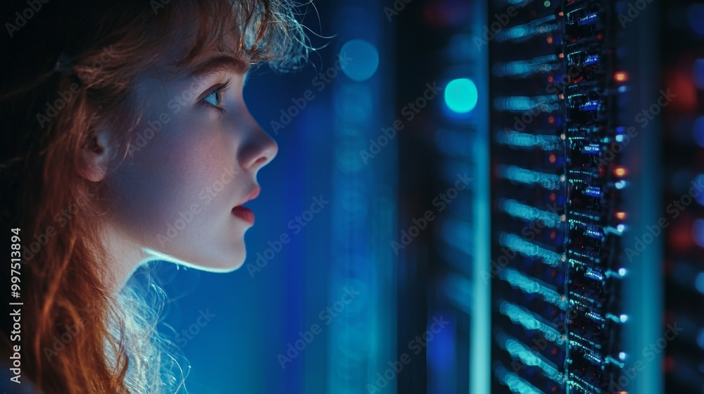 Woman Speaking with Colleague in Office Environment Woman Speaking with Colleague in Office Environment