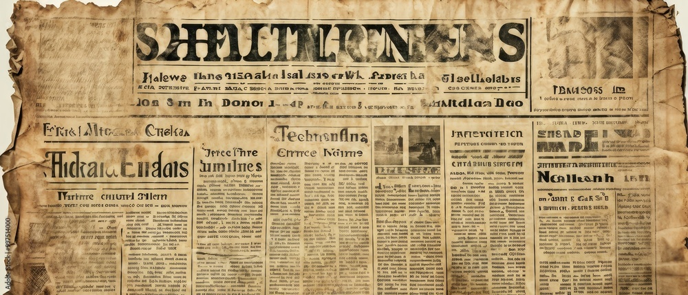 Obraz premium Vintage Newspaper from a bygone era