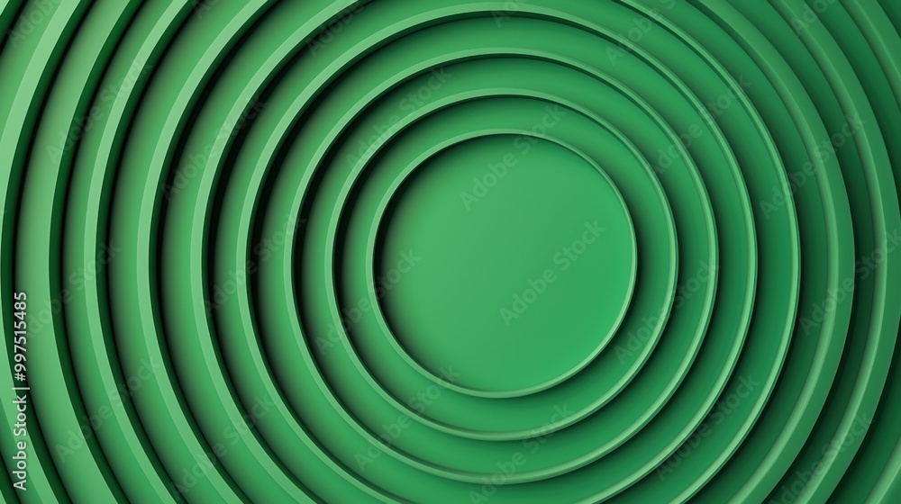 Fototapeta premium Green layered circles on a textured background, perfect for design and wallpapers.