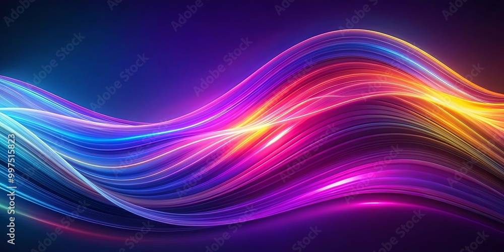 Abstract Background of Flowing Vibrant Neon Lines in a Spectrum of Colors Abstract Background of Flowing Vibrant Neon Lines in a Spectrum of Colors