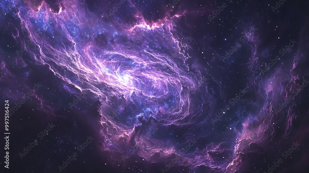 Deep space, swirling galaxies, vibrant star fields, 3D illustration Deep space, swirling galaxies, vibrant star fields, 3D illustration