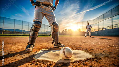 daylight fades, a single baseball steals the spotlight, hinting at stories of pitches thrown and bases run. photo