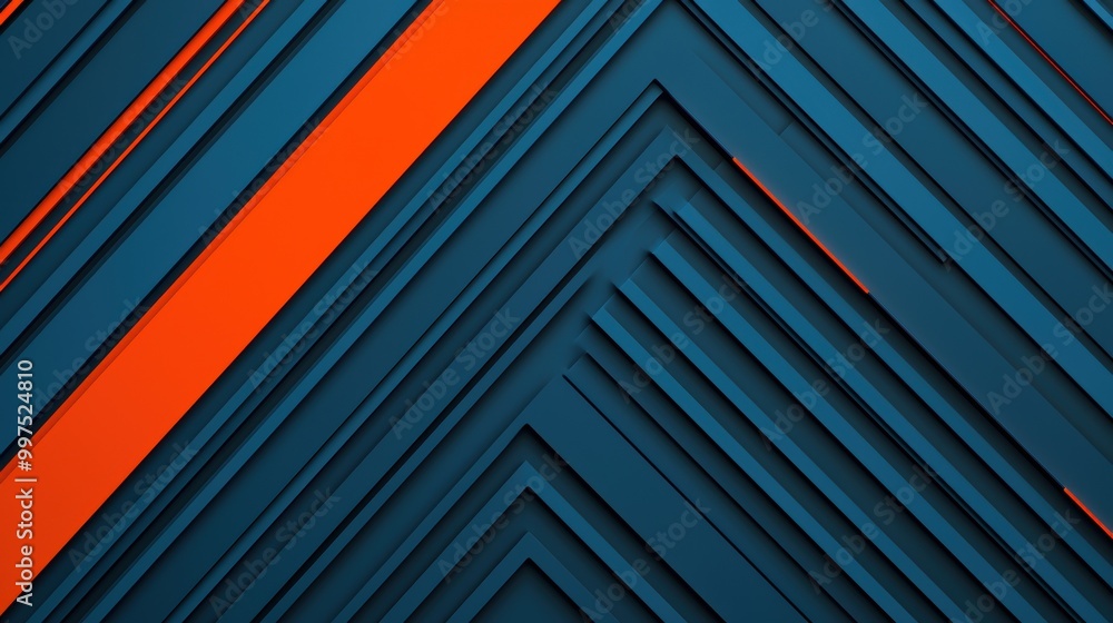 Abstract geometric pattern with blue and orange layers, modern design. Abstract geometric pattern with blue and orange layers, modern design.