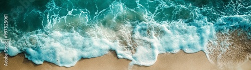 Seafoam Textures on Shoreline, a close-up glimpse of frothy seafoam blending with grains of sand, showcasing the dynamic interplay of water and land along the coast