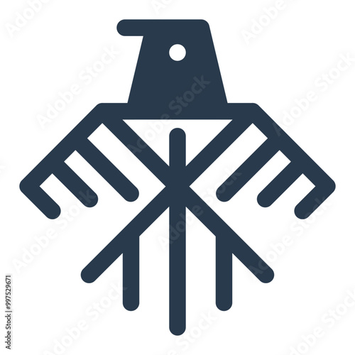 Eagle Symbol with Geometric Pattern