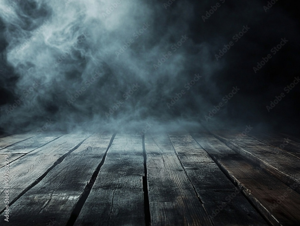 Spooky halloween background with empty wooden planks Spooky halloween background with empty wooden planks